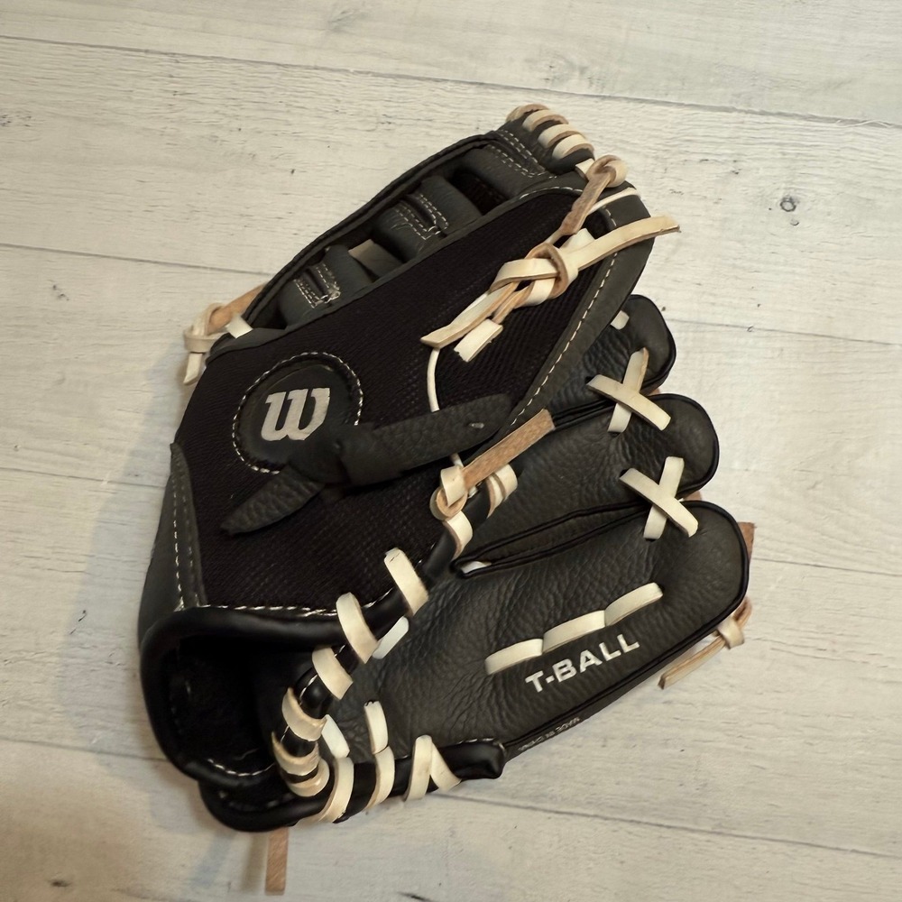 Wilson Charcol Black kids Tball‎ glove, left hand right handed throw